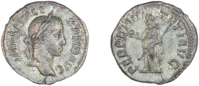 реверс RIC IV Severus Alexander 208