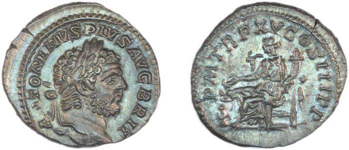 RIC IV Caracalla 196, реверс, Британский музей