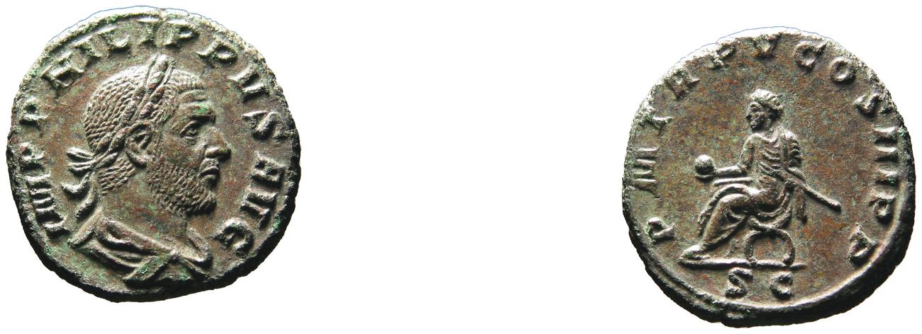 RIC IV Philip I 154B, аверс, Британский музей