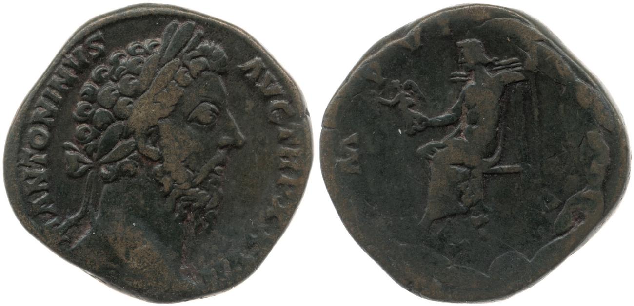 аверс RIC III Marcus Aurelius 1064