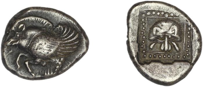Samos Barron 1966 Lyd-Mil drachms, реверс, bm