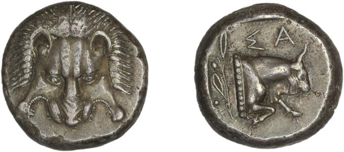 Samos Barron 1966 Class V tetradrachms, реверс, bm