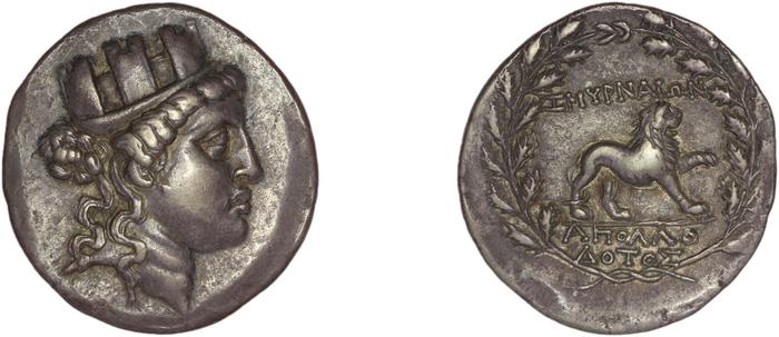 реверс Smyrna Milne 1914 Series 2 tetradrachms
