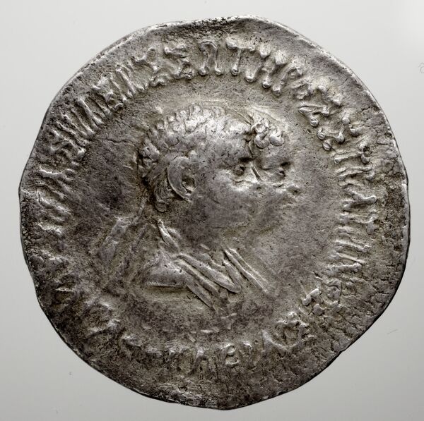 аверс Bactrian and Indo-Greek Coinage Strato I and Agathocleia 6.2