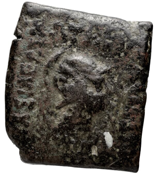 Bactrian and Indo-Greek Coinage Menander I 23.1, аверс, BnF (BIGR)