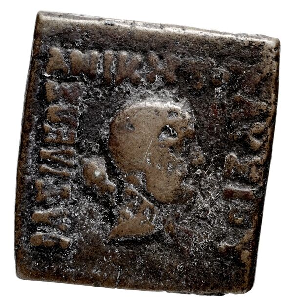 Bactrian and Indo-Greek Coinage Antialcidas 15.2, аверс, bnf-bigr