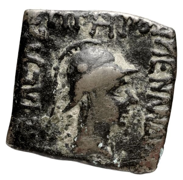 Bactrian and Indo-Greek Coinage Menander I 31.3, аверс, bnf-bigr