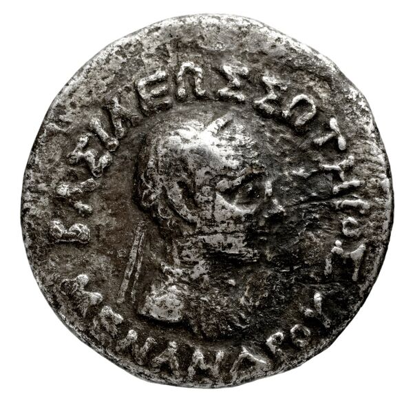 аверс Bactrian and Indo-Greek Coinage Menander I 10.2