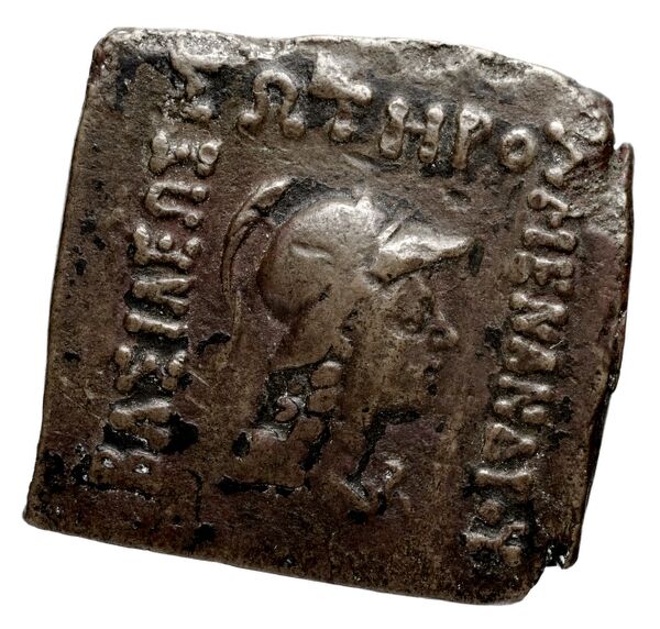 Bactrian and Indo-Greek Coinage Menander I 30.2, аверс, BnF (BIGR)