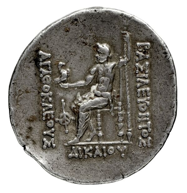 реверс Bactrian and Indo-Greek Coinage Agathocles 5.1