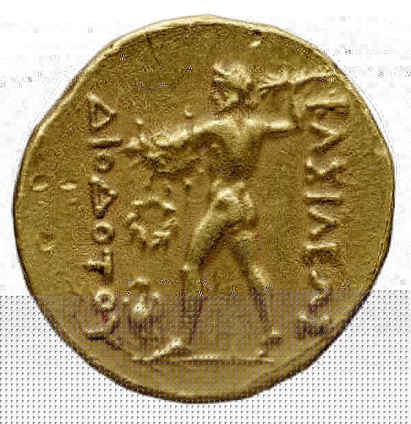 Bactrian and Indo-Greek Coinage Diodotus I or Diodotus II 1.2, реверс, bnf-bigr