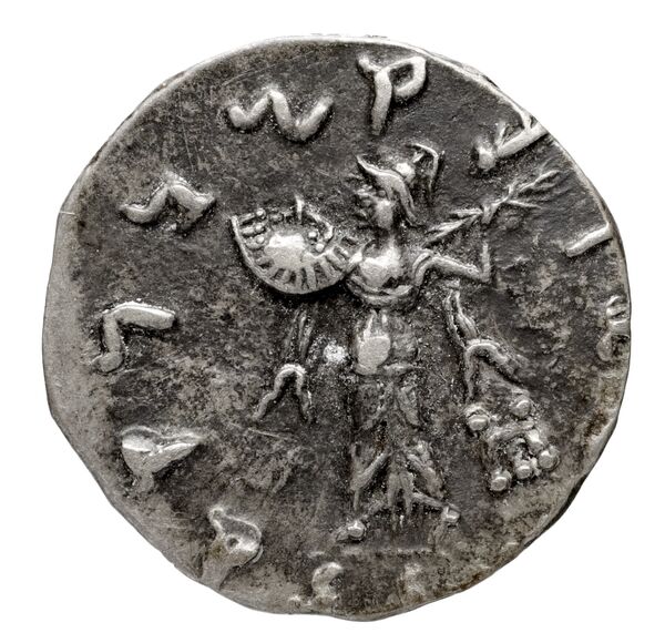 реверс Bactrian and Indo-Greek Coinage Menander I 14.10