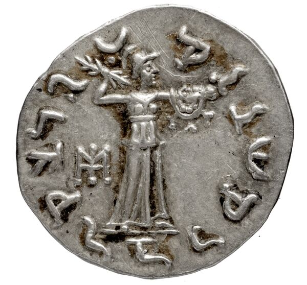 Bactrian and Indo-Greek Coinage Menander I 4.4, реверс, BnF (BIGR)