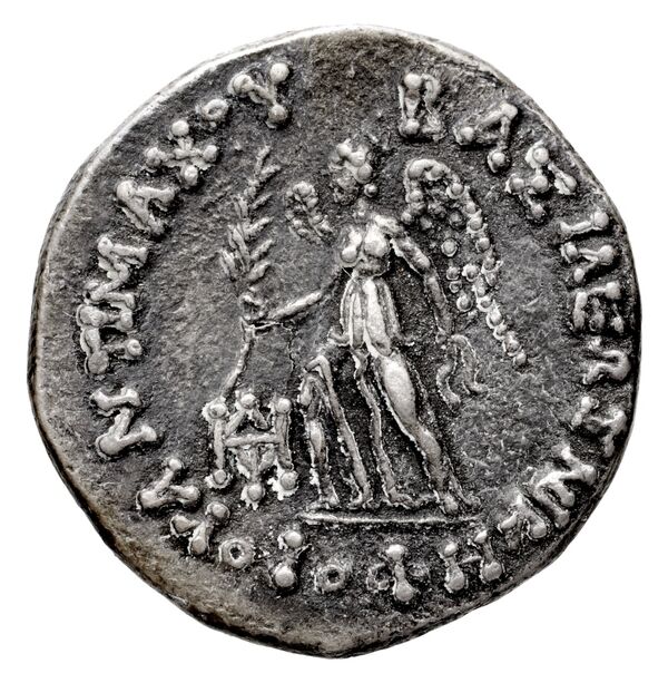 Bactrian and Indo-Greek Coinage Antimachus II 1.6, аверс, bnf-bigr