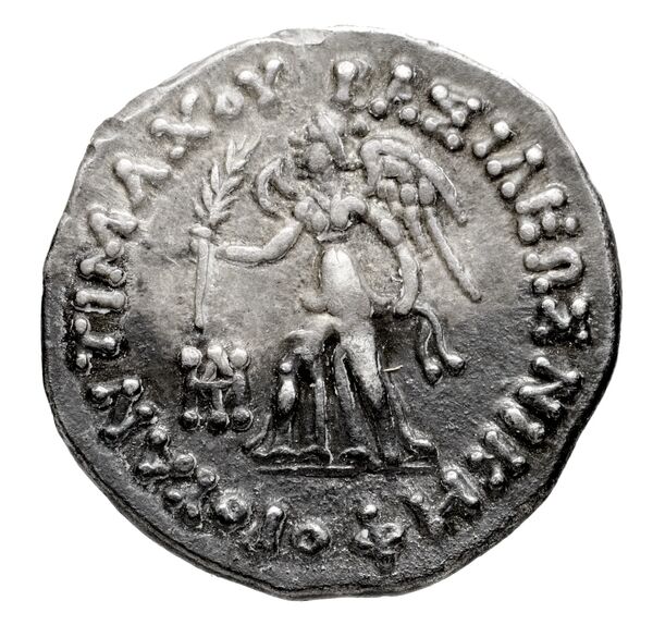 Bactrian and Indo-Greek Coinage Antimachus II 1.6, аверс, bnf-bigr