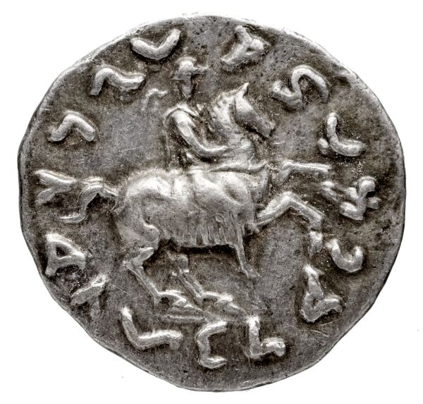 Bactrian and Indo-Greek Coinage Antimachus II 1.6, реверс, bnf-bigr