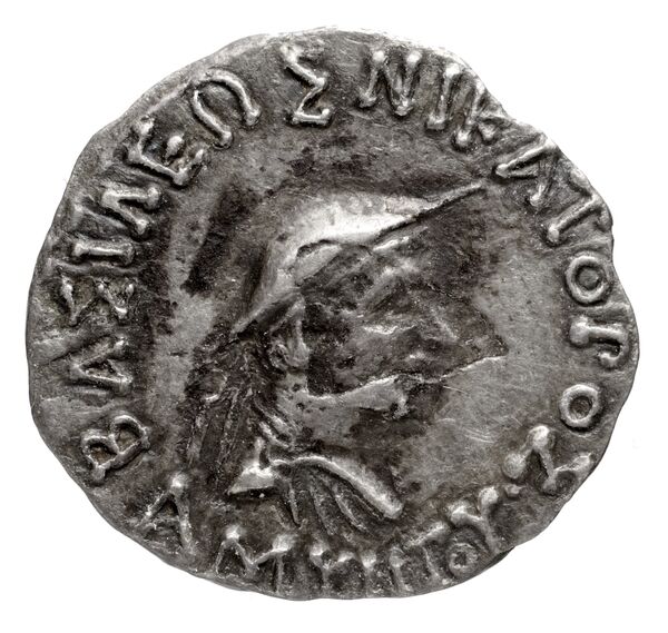 Bactrian and Indo-Greek Coinage Amyntas 11.1, аверс, bnf-bigr