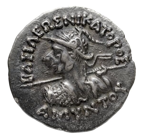 Bactrian and Indo-Greek Coinage Amyntas 13.1, аверс, bnf-bigr