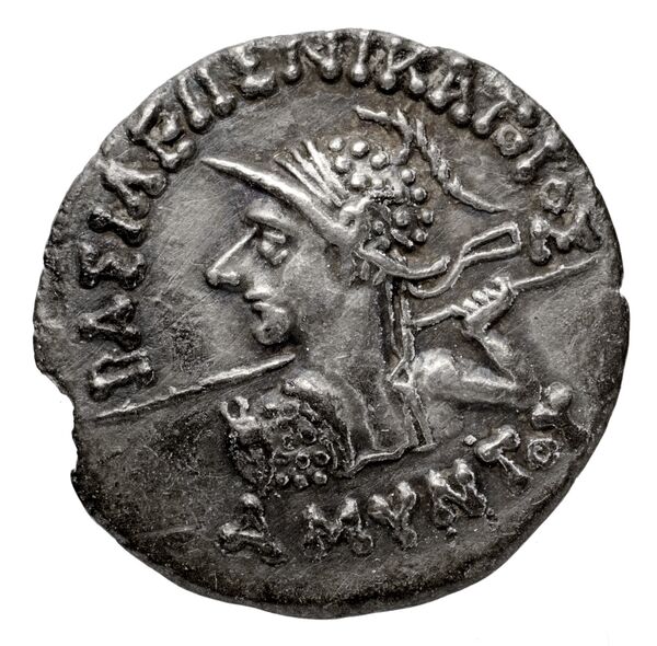 Bactrian and Indo-Greek Coinage Amyntas 13.1, аверс, bnf-bigr