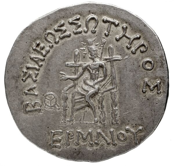 реверс Bactrian and Indo-Greek Coinage Hermaeus 1.1