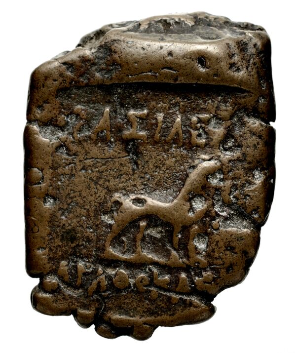 реверс Bactrian and Indo-Greek Coinage Agathocles 20
