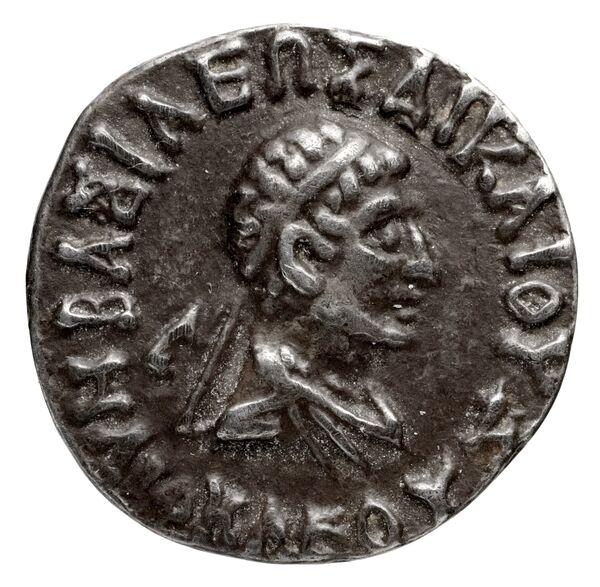 Bactrian and Indo-Greek Coinage Heliocles II 8.5, аверс, bnf-bigr