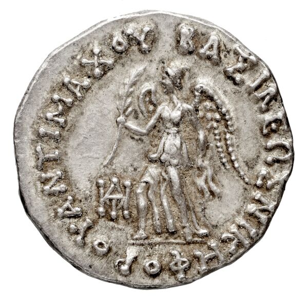 Bactrian and Indo-Greek Coinage Antimachus II 1.6, аверс, bnf-bigr