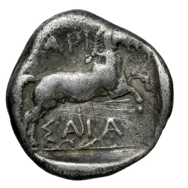 Larissa, Thessaly Herrmann 1925 III, A-L, drachm, реверс, bnf-iris