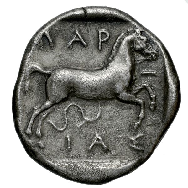 Larissa, Thessaly Herrmann 1925 III, A-L, drachm, реверс, bnf-iris