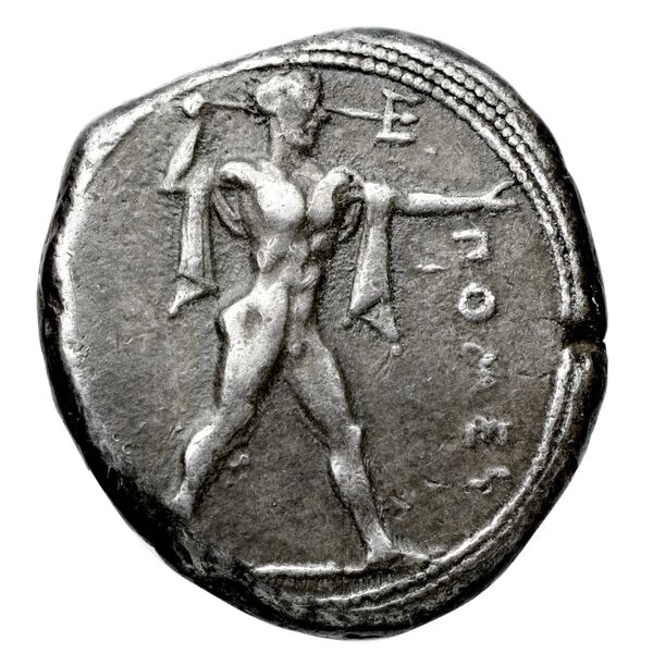 Poseidonia Historia Numorum Italy 1116, аверс, BnF (IRIS)