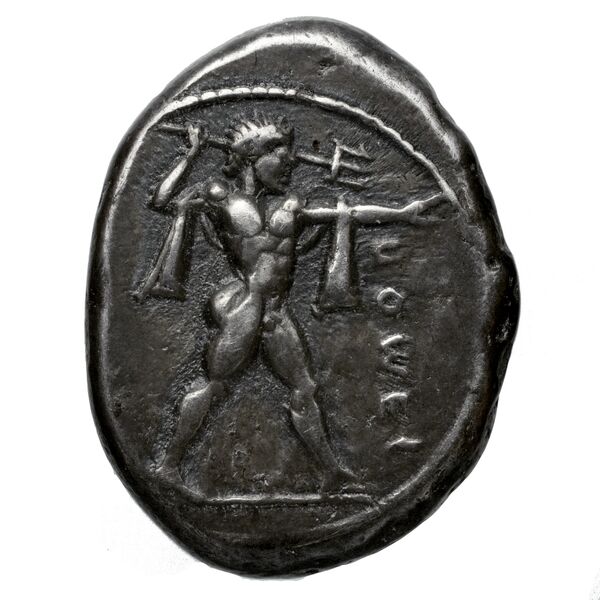 Poseidonia Historia Numorum Italy 1116, аверс, BnF (IRIS)