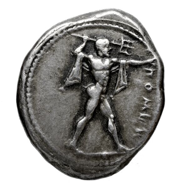 Poseidonia Historia Numorum Italy 1116, аверс, BnF (IRIS)