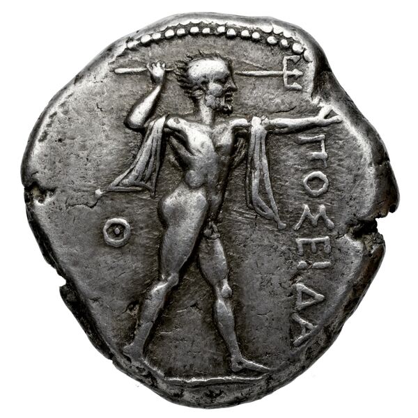Poseidonia Historia Numorum Italy 1127, аверс, BnF (IRIS)