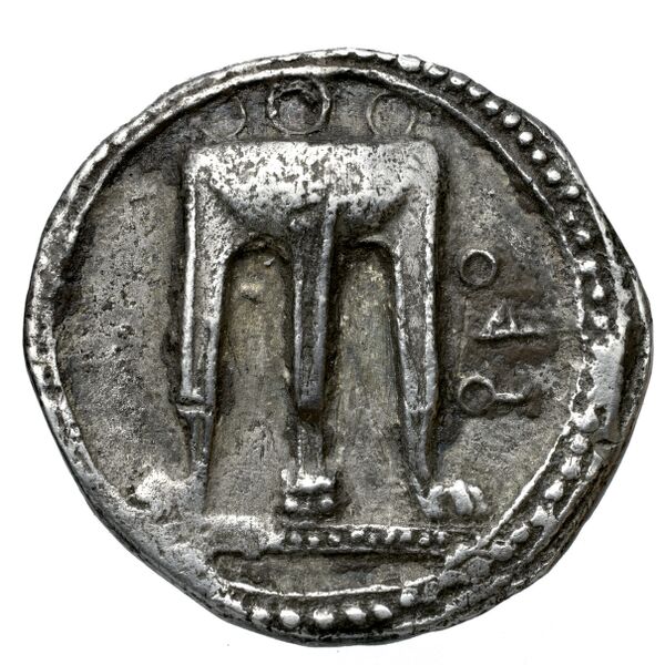 Croton Historia Numorum Italy 2108, аверс, BnF (IRIS)