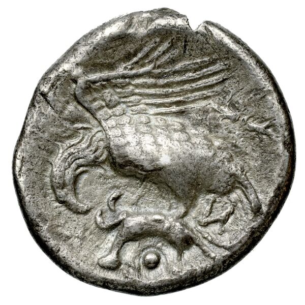 Locri Epizephyrii Historia Numorum Italy 2319-2323, реверс, BnF (IRIS)