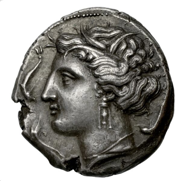 Carthaginian Empire Carthage Jenkins 1977 Carthage series 3, аверс, bnf-iris
