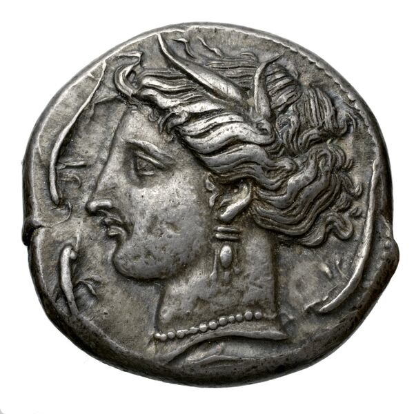 Carthaginian Empire Carthage Jenkins 1977 Carthage series 3, аверс, bnf-iris