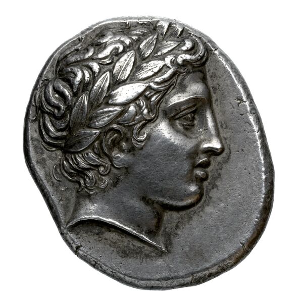 Chalcidian League Olynthus Robinson /Clement 1938 Group N-X, tetradrachms and tetrobols, аверс, BnF (IRIS)