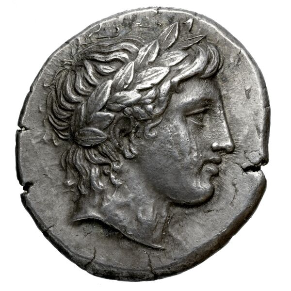 Chalcidian League Olynthus Robinson /Clement 1938 Group N-X, tetradrachms and tetrobols, аверс, BnF (IRIS)