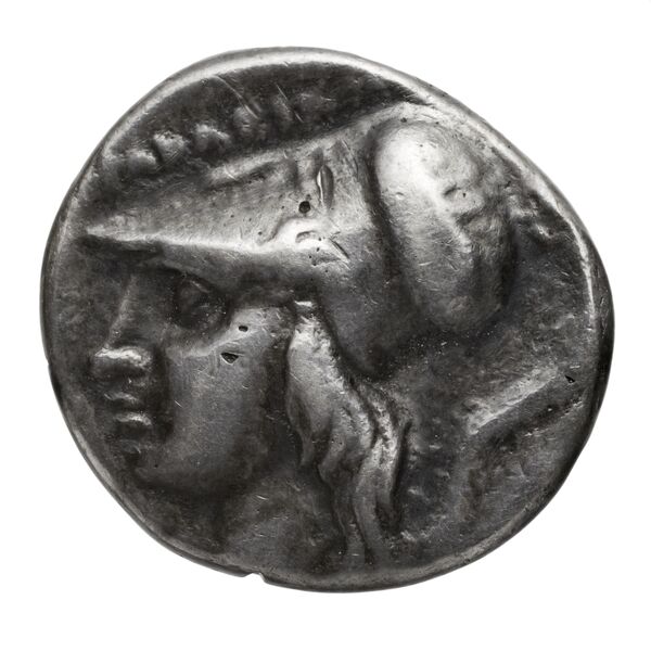аверс Heraclea Lucaniae Historia Numorum Italy 1393-1410