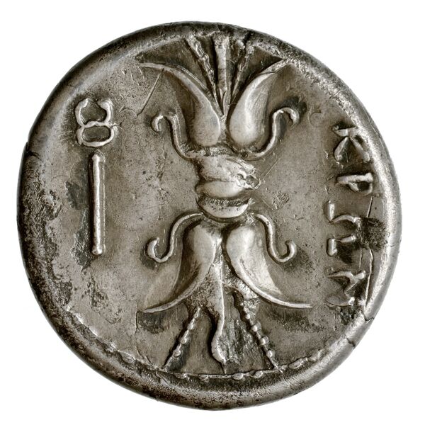Locri Epizephyrii Historia Numorum Italy 2313-2318, реверс, BnF (IRIS)