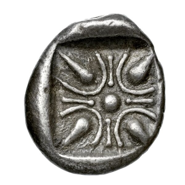 Hecatomnus of Caria Mylasa Konuk 1998 A1, реверс, BnF (IRIS)