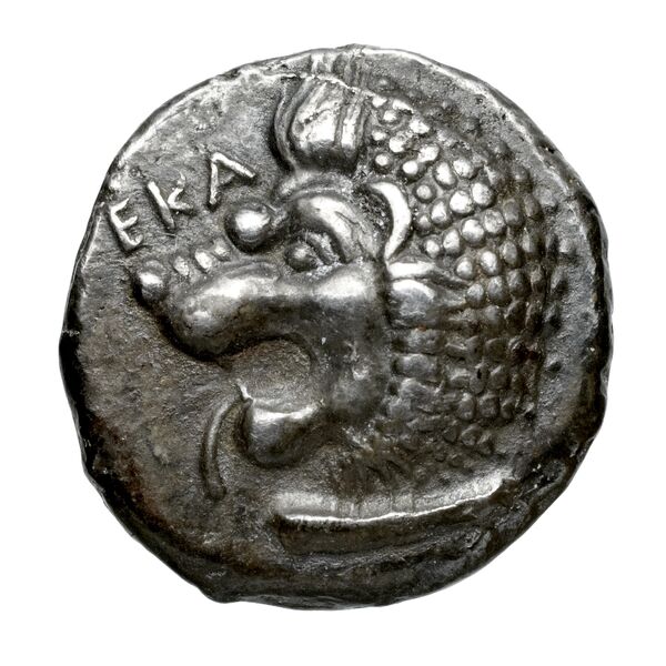 Hecatomnus of Caria Mylasa Konuk 1998 A1, аверс, BnF (IRIS)