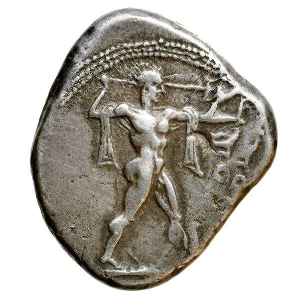 Poseidonia Historia Numorum Italy 1128, аверс, BnF (IRIS)