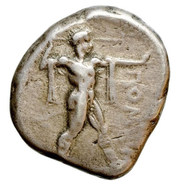 Poseidonia Historia Numorum Italy 1127, аверс, BnF (IRIS)