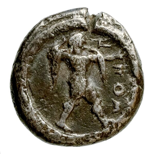 Poseidonia Historia Numorum Italy 1119, аверс, BnF (IRIS)
