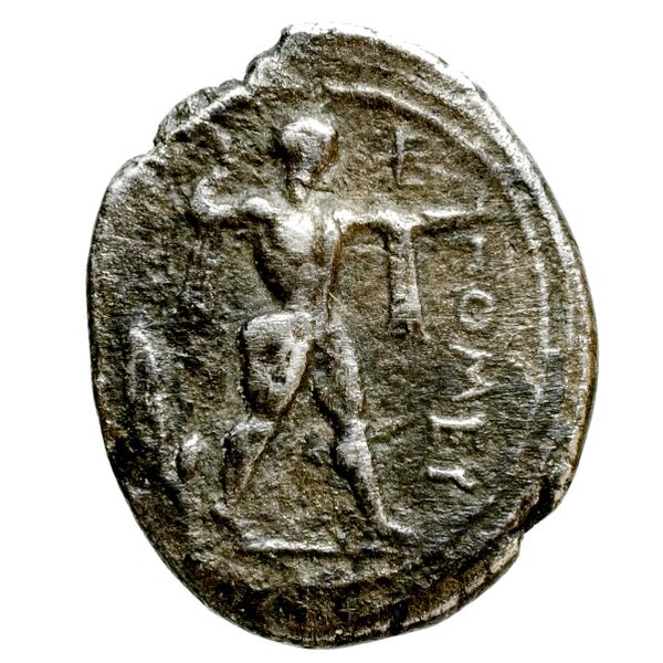 Poseidonia Historia Numorum Italy 1119, аверс, BnF (IRIS)