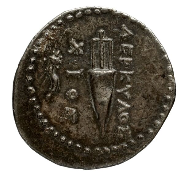 Chios Lagos 1998 Reduced Attic standard F, реверс, BnF (IRIS)