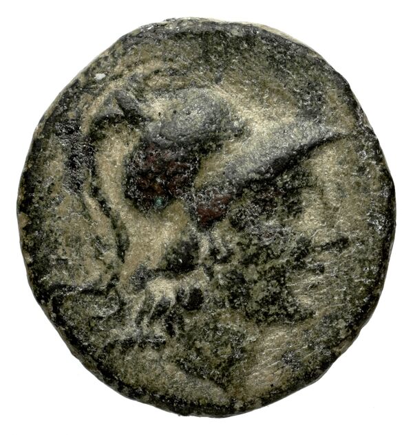 Olympus in Aeolis SNG von Aulock 4376, аверс, BnF (IRIS)