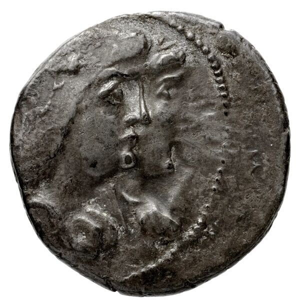 аверс Obodas II of Nabataea Petra Barkay 2019 22, 25, 30, 33, 35